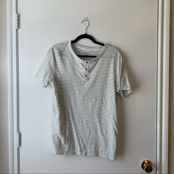 Merona Other - White shirt with light green stripes